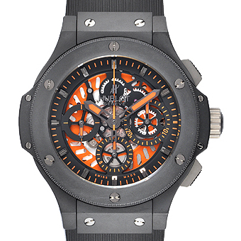 HUBLOT ウブロ ビッグバン コピー 310.CI.1190.RX.ABO10 アエロバン オールブラックオレンジ クロノグラフETA7750搭載